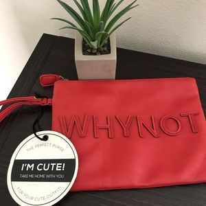 Under One Sky Wristlet “WHY NOT”